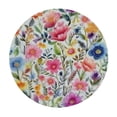 thumbnail image 2 of WYYP  Spring Summer Floral Round Table cover Flower Table Clothes Multicolor Rustic Reusable Circle Table Cover for Picnic Party Dining Room Home Indoor Outdoor Decor White, 2 of 7