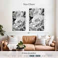 thumbnail image 3 of Elephant Stock Black And White Peonies Wall Art - Vertical Canvas Wall Art - Living Room Wall Decor - Floral And Botanical Canvas - Gray And Black Decor By Heidi Kuntz - 30" x 45", 3 of 4