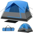 thumbnail image 1 of Gymax Camping Tent for 2-3 People Waterproof & Windproof Family Dome Tent w/ Rainfly Blue, 1 of 10