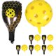thumbnail image 2 of KAKOWELY 10 globos deportivos con forma de raquetas y pelotas de pepinillos, globos de aluminio para fiestas de cumpleaños infantiles con temática de pepinillos, decoraciones amarillas., 2 of 5