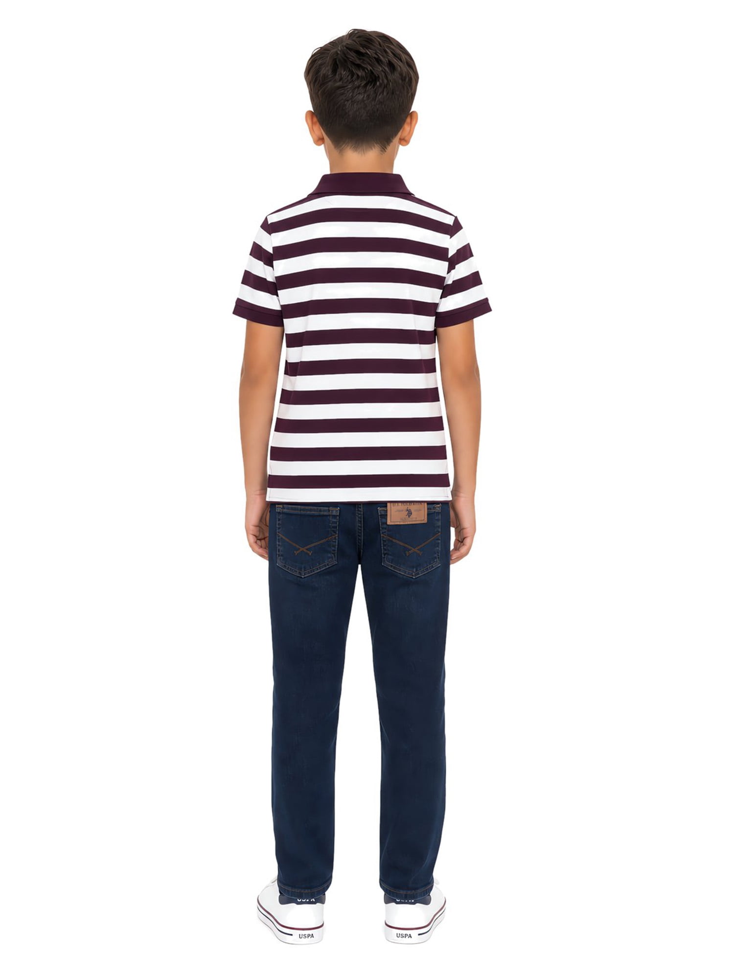 U.S. Polo Assn. Boys Striped Polo Shirt, Sizes 4-18