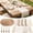 White, variant on Boho Table Runner & Placemats Set, Blue‑White Farmhouse Woven Decor, 4 /6Rectangular & 4/6Round Wicker Placemats + 4/6 Wooden Bead Napkin Rings, Heat‑Resistant Non‑Slip for Dining Wedding Party