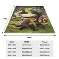 thumbnail image 3 of Manta de viaje de felpa suave con diseño de Swamp Talk con Shrek y Donkey para dormitorio, sala de estar, sofá, oficina, regalo para todas las estaciones para mujeres, hombres, niñas y niños, 3 of 7