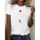 thumbnail image 1 of Women's Casual Cotton T-Shirt with Bird & Letter Design - Short Sleeve, Crew Neck, Relaxed Fit for Spring/Summer Tee For Adult, Men, Women, Teen, Teenager, Adolescent, Youth., 1 of 6