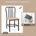 thumbnail image 6 of Costway Dining Chairs Set of 2 High Back Navy Chairs Metal Frame Footrests Kitchen Black, 6 of 8