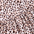 thumbnail image 4 of Toddler Girls Summer 2 Piece Outfits Leopard Tie Knot Cami Top and Short Set Baby Birthday Party Clothes 6T, 4 of 7