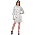 thumbnail image 2 of Moomaya Cotton Printed Robe For Women Kimono Getting Ready Bridesmaid&nbsp;Lace Robes, 2 of 6