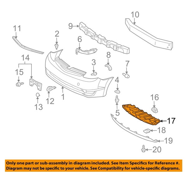 Lower Center Engine Under Cover For 2004-2009 Prius – Splash Shield TO1228141