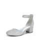 thumbnail image 1 of Zapatos de Tacón Cuadrado Plateados con Correa en el Tobillo para Mujer DREAM PAIRS 5 cm, 1 of 7