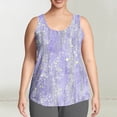 thumbnail image 2 of WRKEKC Débardeurs d'Été pour Femmes Imprimé Floral Col Rond Décontracté Grande Taille Cami pour Tenues d'Été et de Plage, 2 of 7