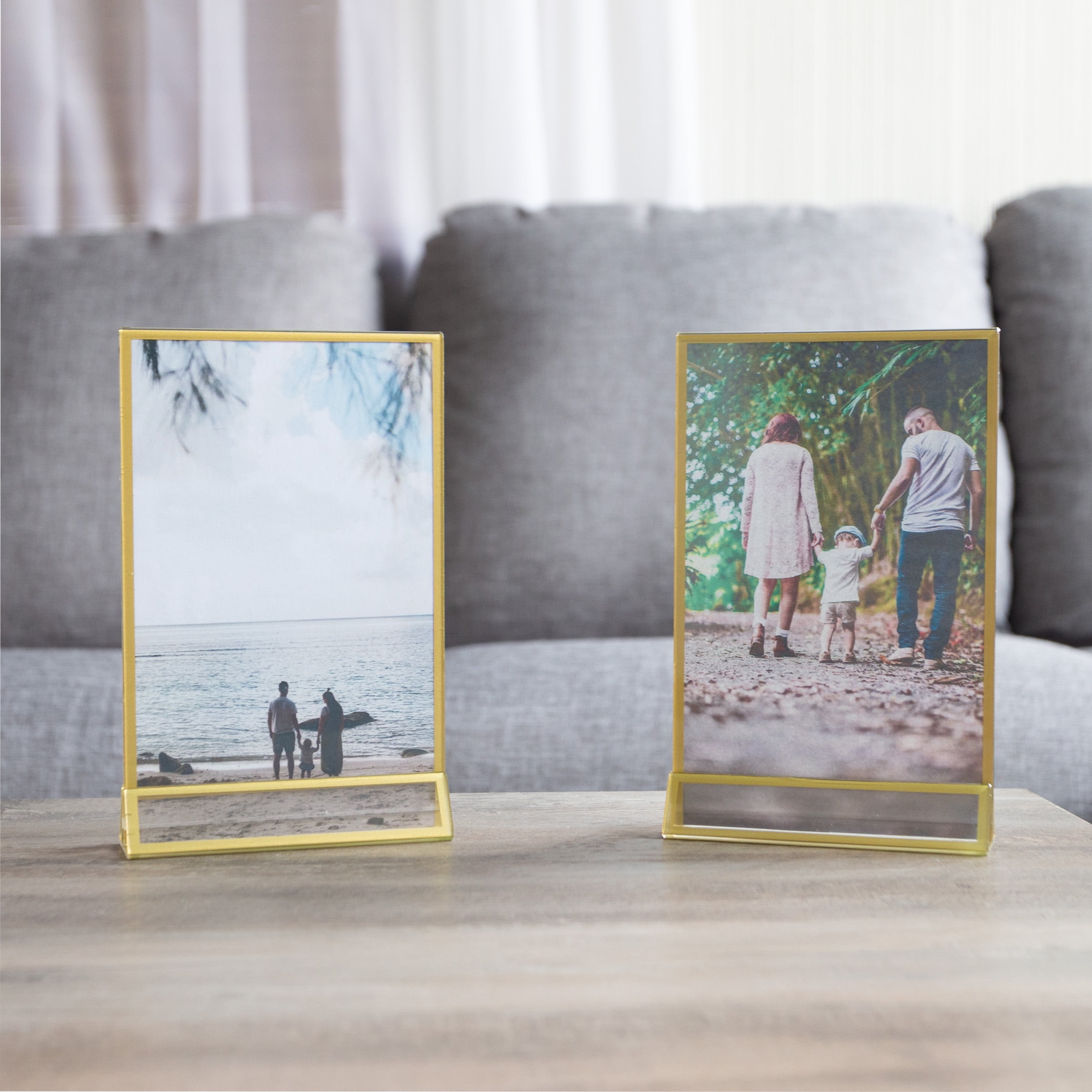 GNP 4x6 Picture Frame (6-Pack) – Floating Frame for Table Numbers, Wedding Signs, Photo Display, or Table Decor - Gold