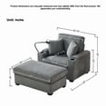 thumbnail image 5 of Living Room Chairs 55" Oversized Chaise Lounge Chair Indoor with Ottoman and Storage, Comfy Corduroy Sleeper Chair with Cup Holder,Mobile Phone Stand&USB Charging Port , Reclining Chair for Living Ro, 5 of 13