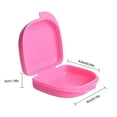 thumbnail image 3 of Portable Retainer Case 5pcs Mouth Guard Case Dental Orthodontic Retainer Box Denture Storage Container Random Color, 3 of 5