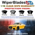 thumbnail image 2 of 2022 Audi TTS Quattro Beam Wiper Blades Wipers w/1yr Warranty (Set of 2) (WiperBladesUSA), 2 of 5