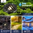 thumbnail image 4 of Gardenreet Solid Brass Well Lights Landscape Led In Ground,12V LED Outdoor Landscape Lighting Well Lights for Lawn, Walkway Without MR16 Bulb(Grated Top) 4 Pack, 4 of 6