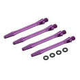 thumbnail image 1 of Ejes de dardos de aluminio Uxcell, accesorios de reemplazo con roscas 2BA y anillos de goma para puntas de acero, morado, 45 mm, 1 of 5