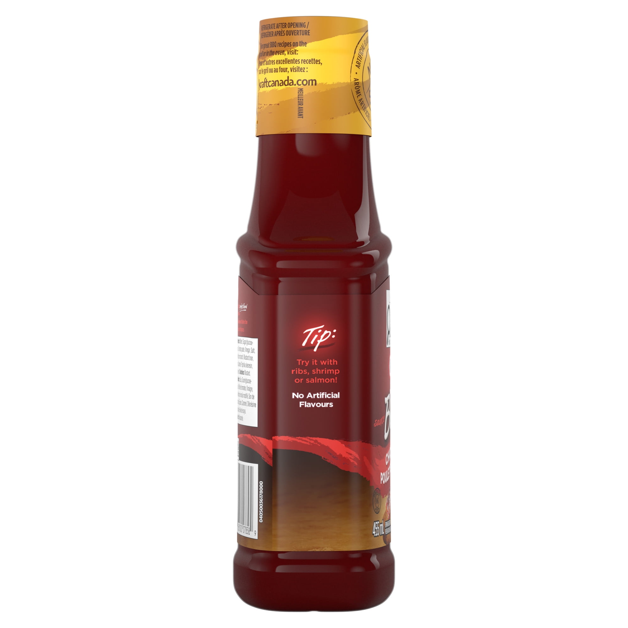Kraft Chicken & Rib BBQ Sauce, 455 ml Bottle