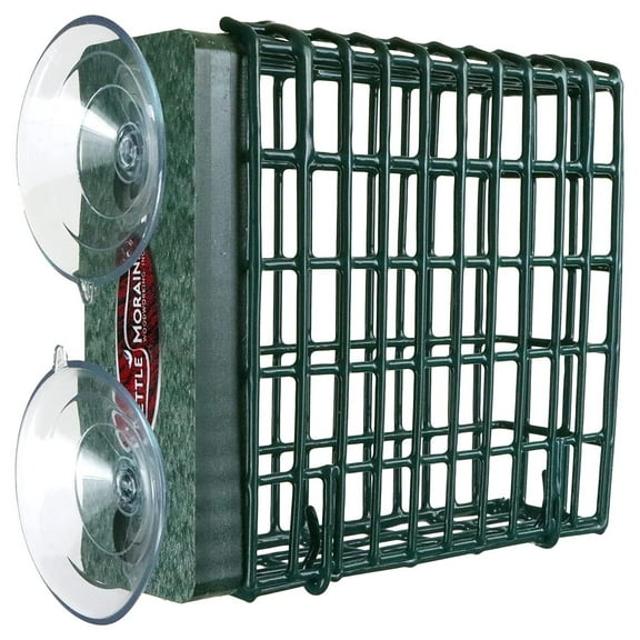 CintBllTer Window Mount Single Suet Cake Woodpecker Feeder