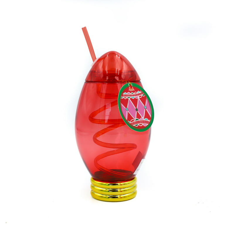 Packed Party Vintage Light Bulb Novelty Sipper Cup - Red