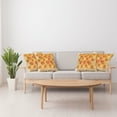 thumbnail image 4 of Ambesonne Orange Throw Pillow Cover 4 Pack, Grunge Rose Floral Art, 16", Orange Tan, 4 of 5