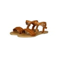 thumbnail image 5 of Women Metallic /LeatheretteWoven Open Toe Flat Sandal 18471, 5 of 6