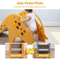 thumbnail image 5 of Topbuy Kids Giraffe Slide Baby Play Climber Slide Set with Basketball Hoop Yellow, 5 of 5