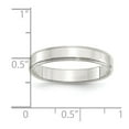 thumbnail image 2 of 925 Sterling Silver Polished Flat Band 4mm Flat With Step Edge Size 10 Band Ring Ring for Women and Men, 2 of 2