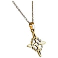 thumbnail image 3 of Collar Nudo De Bruja Amuleto Protección Acero inoxidable dorado 45 cm, 3 of 4