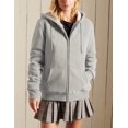 thumbnail image 2 of Yeokou Women's Casual Full Zip Up Sherpa Lined Hoodie Sweatshirt Jacket Coat, 2 of 5