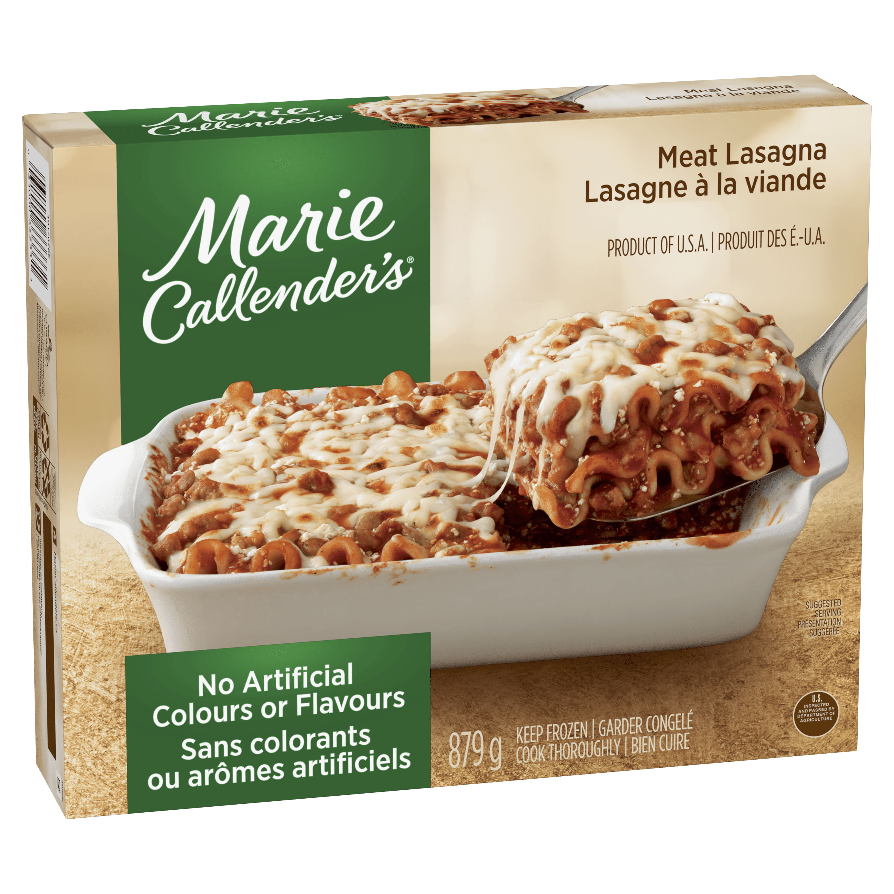 Marie Callender's Meat Lasagna, Frozen Dinner & Frozen Meal, No Artificial Colours or Flavours - 879g, MC 8/879g MEAT LASAGNA