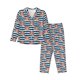 thumbnail image 1 of Balery Popcorn Conjunto de Pijama con Estampado para Mujer, Conjunto de Dos Piezas con Manga Larga, Ropa de Dormir Suave con Bolsillos, Pijamas Cómodos-Small, 1 of 7