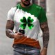thumbnail image 2 of Camisetas Casuales Cuello Redondo Día de San Patricio Impresión Suéter, Manga Corta Blusa Deportiva para Hombres, 2 of 3