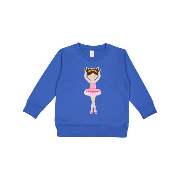 Inktastic Ballerina with Two Buns Toddler Sweatshirt