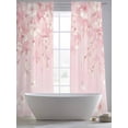 thumbnail image 4 of Pink Cherry Blossom Sheer Curtains 108 Inch Length 2 Panels Set, Spring Modern Farmhouse Floral Voile Window Treatment Semi Sheer Long Curtains Drapes for Bedroom/Living Room/Kitchen 52"x108"x2, 4 of 7