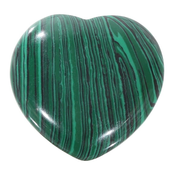 Uxcell Natural Heart Shaped Crystal Stone, 1.6 Inch Mini Polished Love Gemstone Crystal, Pocket Rock Engraved Worry Stones for Women Gifts Meditation, Malachite Crystal