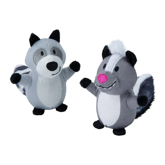 Fun Express 6 3/4" Flat Garbage Critters Characters Stuffed Animal Toys - 12 Piece