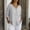 06-Light Gray, variant on Women's 3/4 Sleeve Crew Neck T-Shirt, Casual Solid Color Elbow Length Sleeve Top, Soft Stretch Lightweight Basic Pullover Tee for Daily Layering 06-Light Gray XXL
