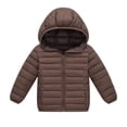 thumbnail image 6 of KyCheLot Boys Girls Zip up Jacket Solid Color Long Sleeve Hooded Outerwear Kids Winter Warm Windproof Coats, 6 of 8