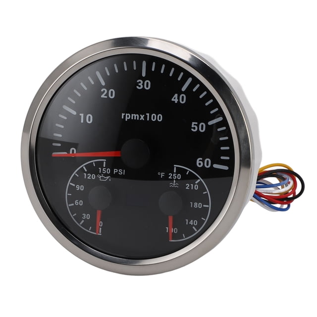 Tachymètre 110mm DC 9 à 32V 6000RPM 0 à 150PSI pour Camion Bateau RV