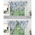 thumbnail image 5 of Waterfall Valances for Windows, Blue Spring Floral Kitchen Sheer Valance Curtains, Watercolor Botanical Elegant Rod Pocket Elegant Swag Valances for Living Room Bedroom, 47.2"x38.5", 2 Panel, 5 of 8