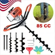 JSTUOKE 85cc 2-Cycle Gas Powered 1 Person Post Hole Digger with 4” Bit