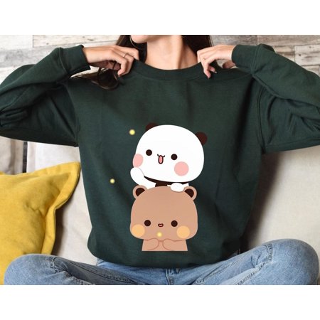 Cute Panda Bear Bubu Dudu Sweatshirt Couple Love for Men Women