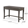 thumbnail image 3 of Bureau Debout Réglable avec Dessus Relevable et Rangement Caché / Bureau de 47 Pouces pour la Maison Ou le Travail / Bureau Gris Moderne au Design Champêtre Élégant, 3 of 6