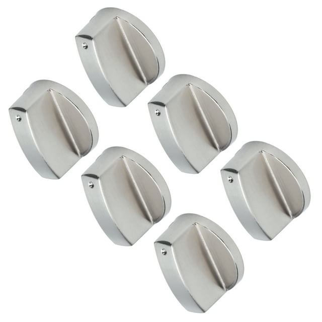 6Pcs 8mm Zinc Alloy Control Knob, Replacement Rotate Knob for Kitchen Range Gas Stove Microwave Oven, with Easy Installation and High Compatibility