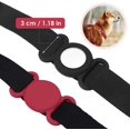 thumbnail image 2 of Funda Compatible con Apple AirTag Case, [2 Piezas] Funda de Silicona para Airtag Anti-perdida, Funda de Rastreo GPS para Perro/Gato/Collar de Mascota y Bolsas para Niños/Ancianos Negro+Rojo oso de fresa Electrónica, 2 of 5