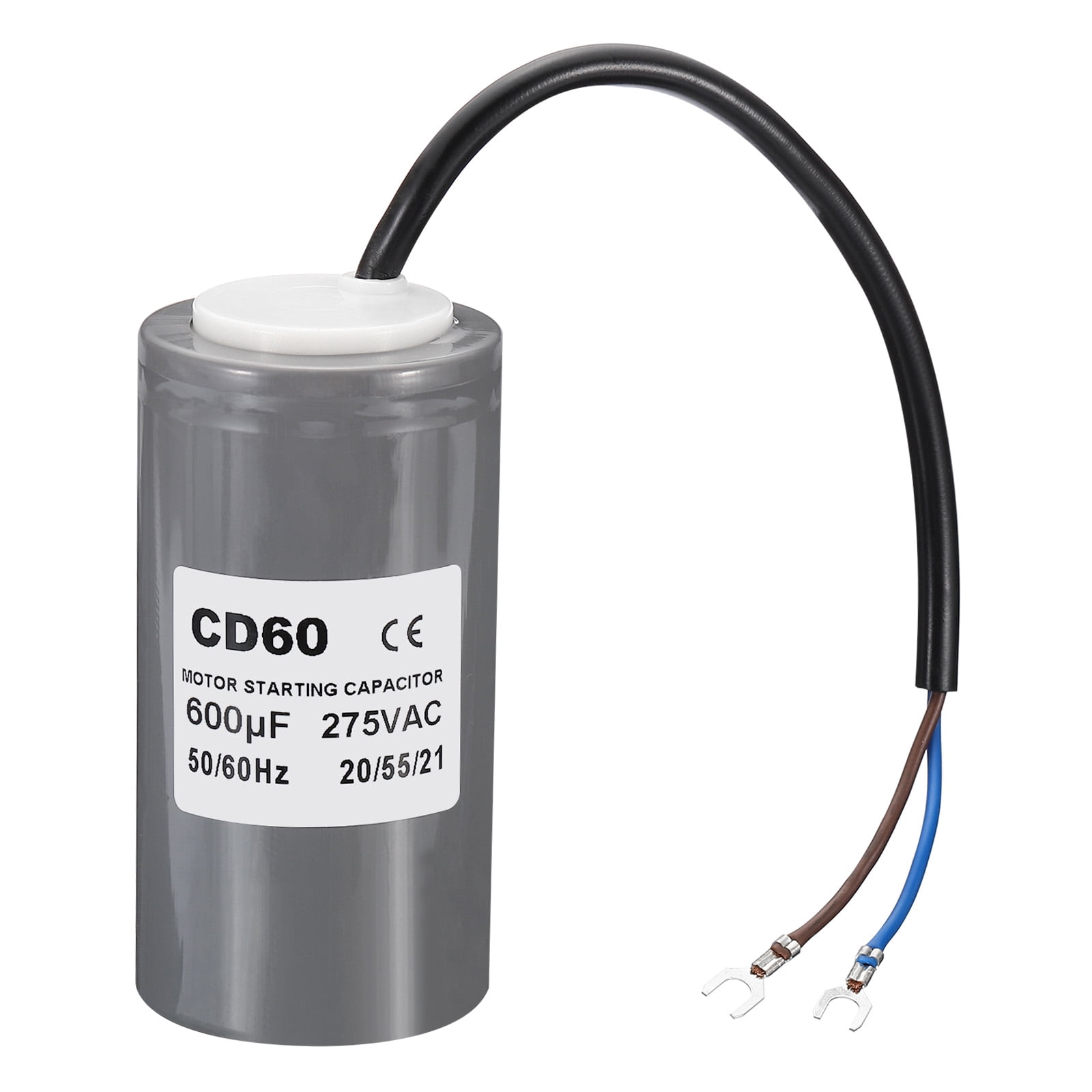 Uxcell CD60 Running Capacitor 600uF 275V 2 Wires 50/60Hz 100x50mm Motor Starting Capacitor
