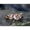 thumbnail image 5 of HeartsAndYou 1.2ct Natural Peach Morganite Leaf Accent Engagement Ring 14k SOLID Rose Gold, 5 of 9