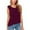 Wine, variant on qucoqpe Womens Backless Tank Tops Summer Casual Crew Neck Sleeveless T-Shirts Lightweight Loose Tees Solid Blouse