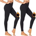 thumbnail image 1 of Mallas con forro para mujer, pantalones de Yoga cálidos de cintura alta con Control Abdominal, mallas para correr para entrenamiento de pérdida de peso en invierno, 1 of 5