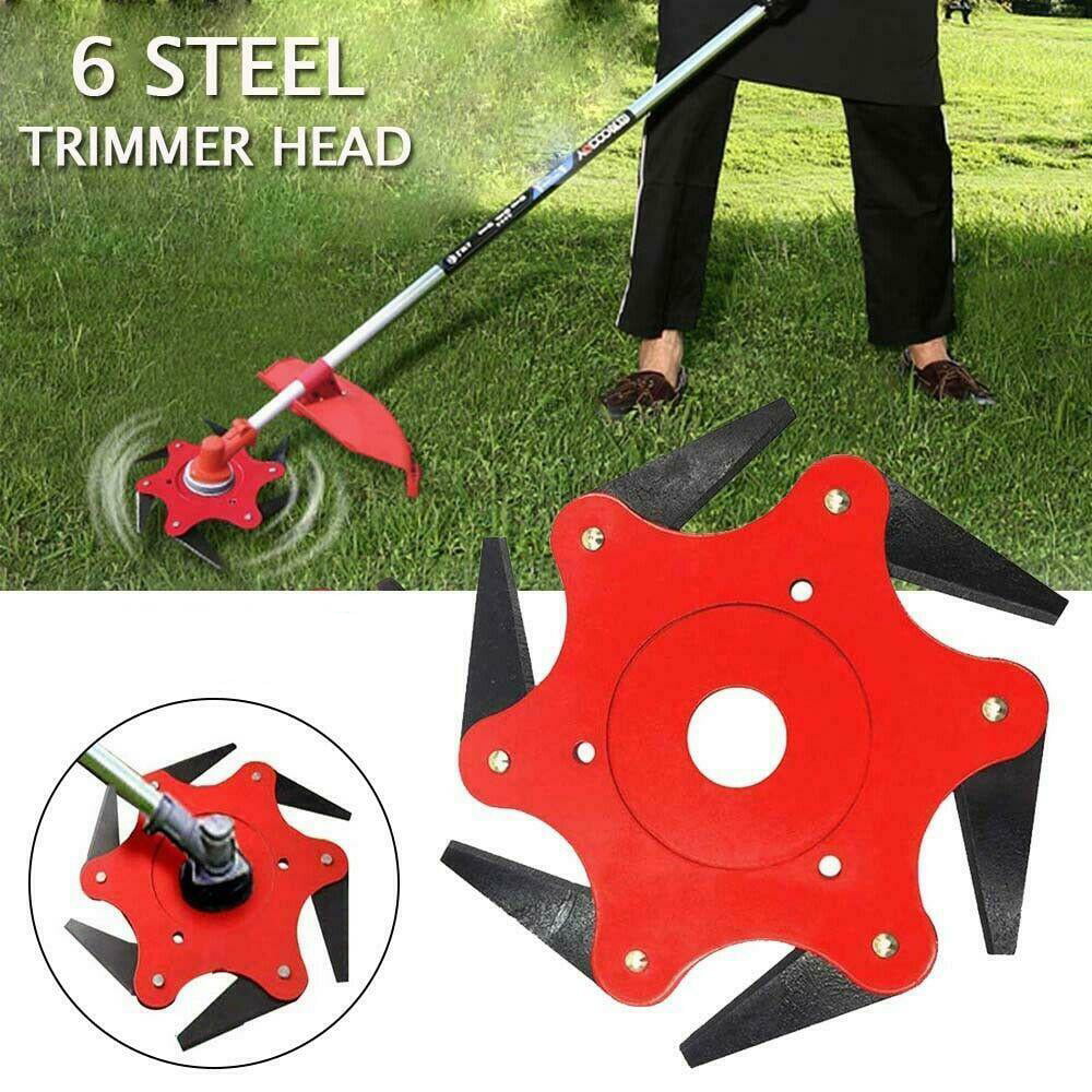 6 Steel Trimmer Head Blades Razors 65Mn Brush Cutter Lawn Mower Grass Weed Acces 
